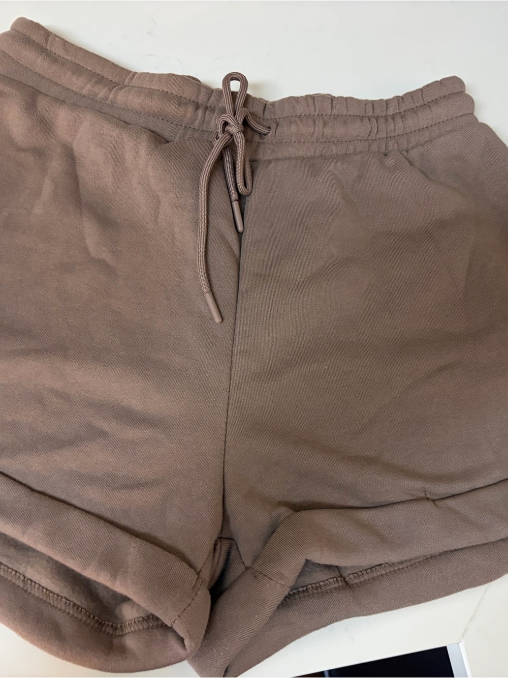 Always You Women’s Cozy Drawstring Shorts in Taupe
